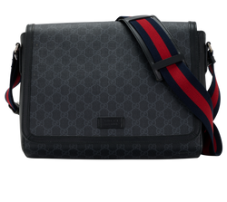 Crossbody, Canvas, GG Print, Navy, 474138 2*